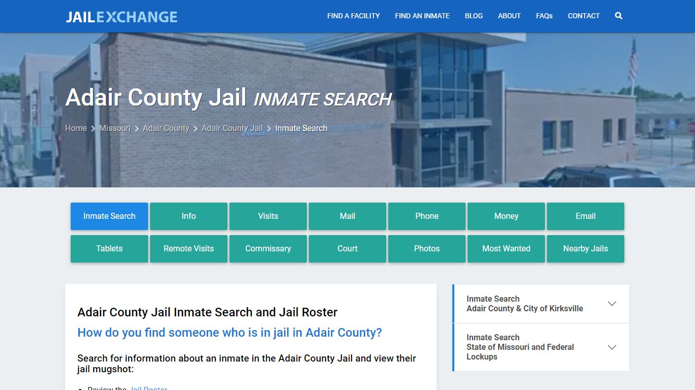 Adair County Jail Inmate Search - Jail Exchange